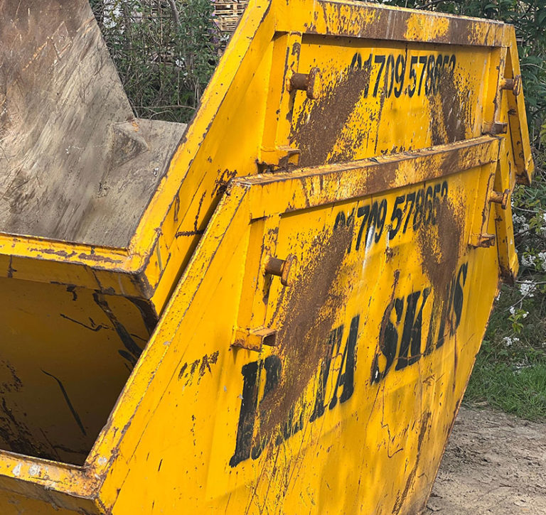 What is the difference between domestic skips and commercial skips?